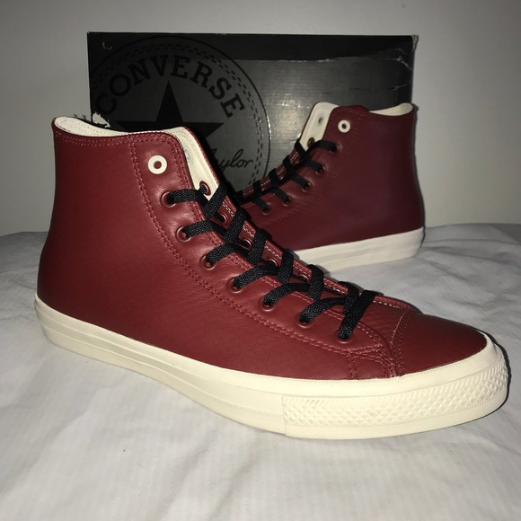 red leather converse chuck taylors